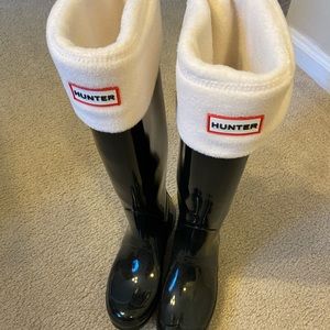 HUNTER ORIGINAL TALL FLEECE WELLY BOOT SOCKS
